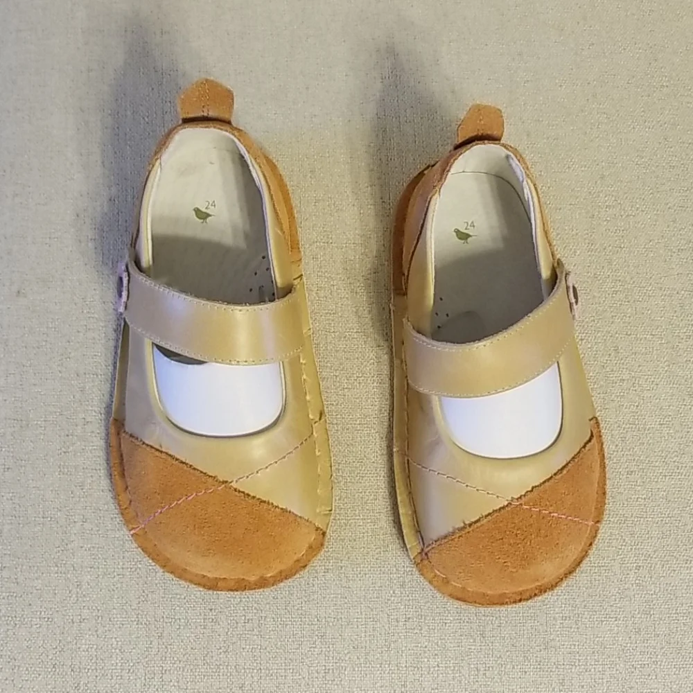 Pipit Toddler Jill Suede Shoes in Russet/Lt Caramel